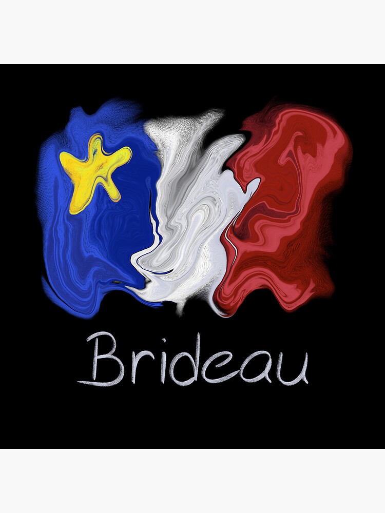 Acadian Flag pastel liquid Brideau - Drapeau acadien liquide pastel Brideau  by ColoursOfFrance