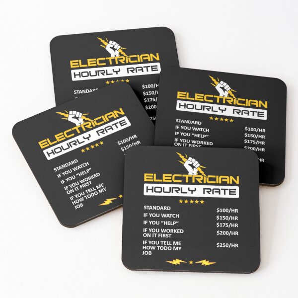 Item preview, Electrician Hourly Rate designed and sold by KathrineSandnes.