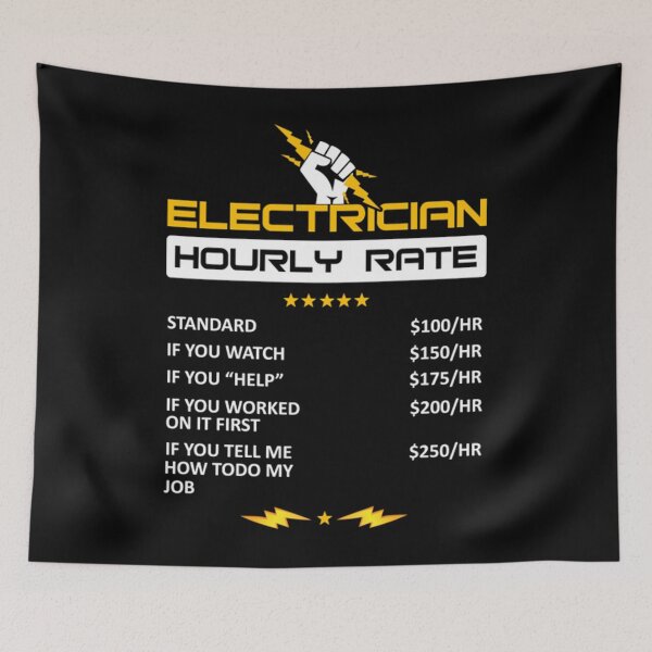 Item preview, Electrician Hourly Rate designed and sold by KathrineSandnes.