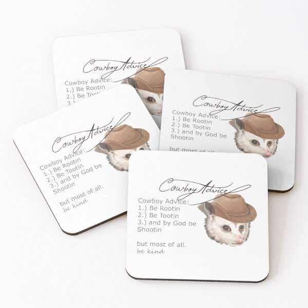 Item preview, Opossum Cowboy Advice Cross Stitch Pattern - Western Yee Haw -  Possum Scream Meme   designed and sold by LaBleuBoutiq.