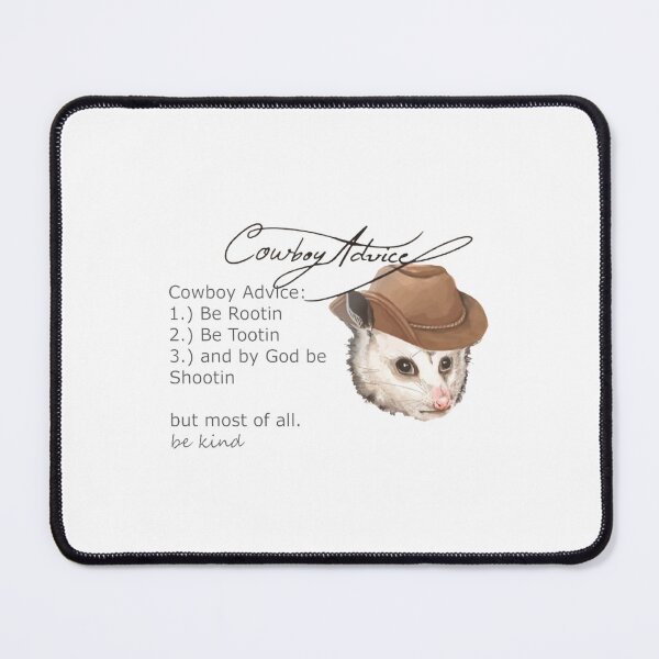 Item preview, Opossum Cowboy Advice Cross Stitch Pattern - Western Yee Haw - Possum Scream Meme designed and sold by LaBleuBoutiq.