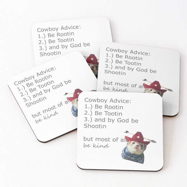 Item preview, Ferret Cowboy Advice   designed and sold by LaBleuBoutiq.