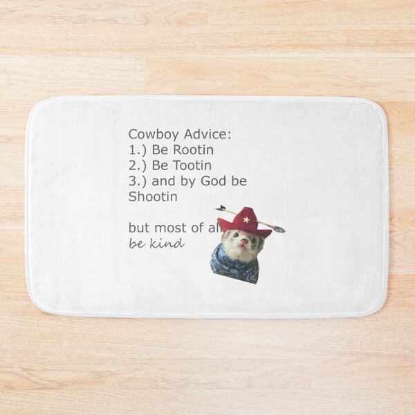 Item preview, Ferret Cowboy Advice   designed and sold by LaBleuBoutiq.