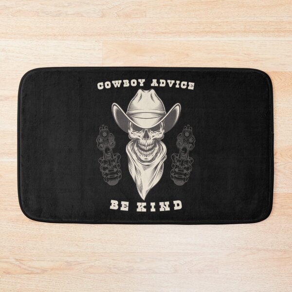 Item preview, Funny 1 Cowboy Advice Be Kind Design with Skull, Hat And PistolsGuns Gifts  for Friends and Far We designed and sold by LaBleuBoutiq.