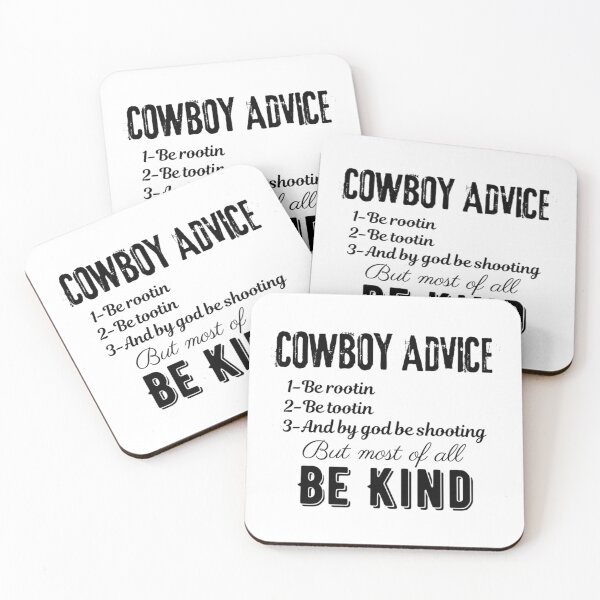 Item preview, Cowboy Advice,  Be kind funny     designed and sold by LaBleuBoutiq.