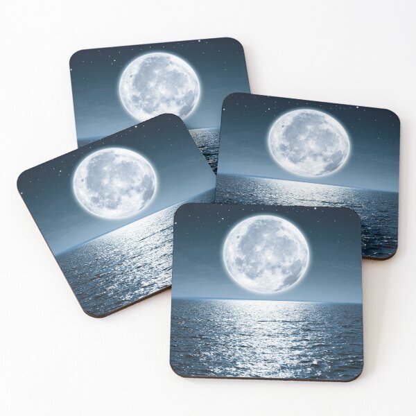 Item preview, Moon at Night over the Ocean, lunar collector designed and sold by LGMmugsdesign.