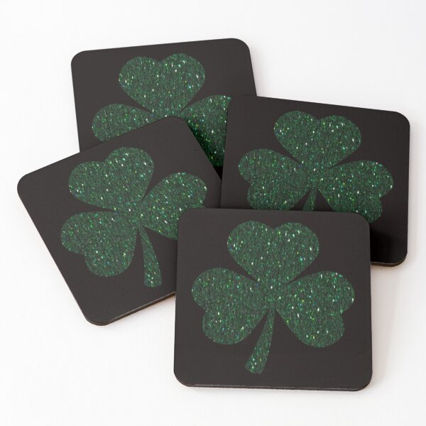 Item preview, St Patricks Day, Dark Green Faux Glitter 3 Leaf Clover designed and sold by Felicity-K.