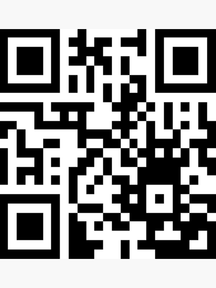 QR Code Rickroll Sticker for Sale by FunnyDeeMerch | Redbubble