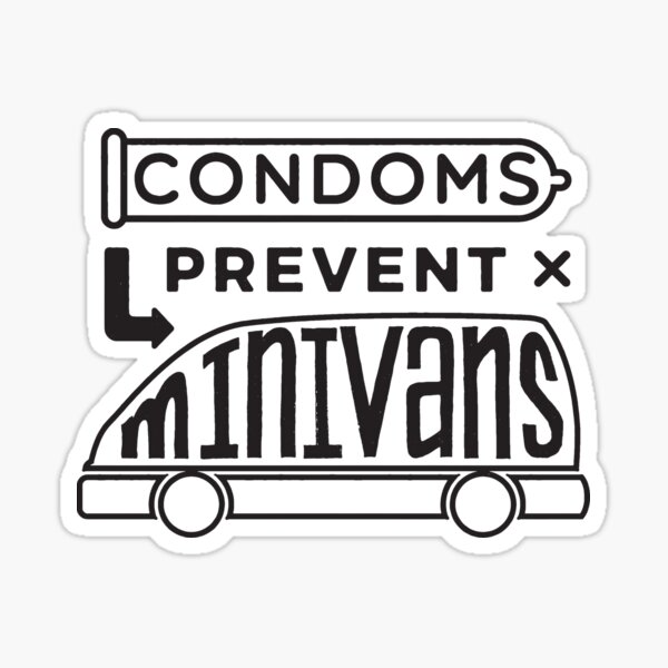 H171 Condoms Prevents Minivans Protection Condom vinyl decal car sticker 
