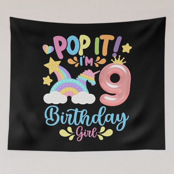 Item preview, Pop it Birthday Girl - Pop It I'm 9th Year old Birthday Girl Pop it Party Theme designed and sold by ohmier.