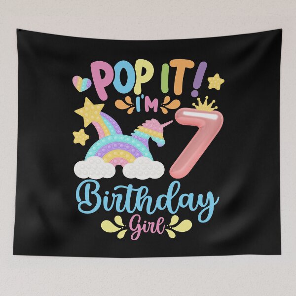 Item preview, Pop it Birthday Girl - Pop It I'm 7th Year old Birthday Girl Pop it Party Theme designed and sold by ohmier.