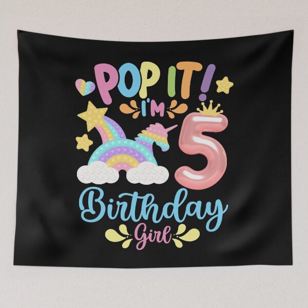 Item preview, Pop it Birthday Girl - Pop It I'm 5th Year old Birthday Girl Pop it Party Theme designed and sold by ohmier.