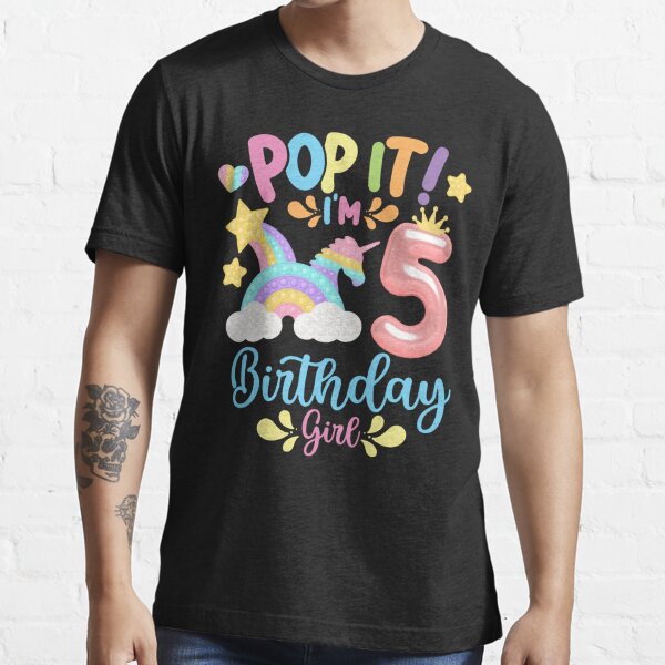 Unicorn Typography Youth T-Shirt Birthday Party Theme Gift 