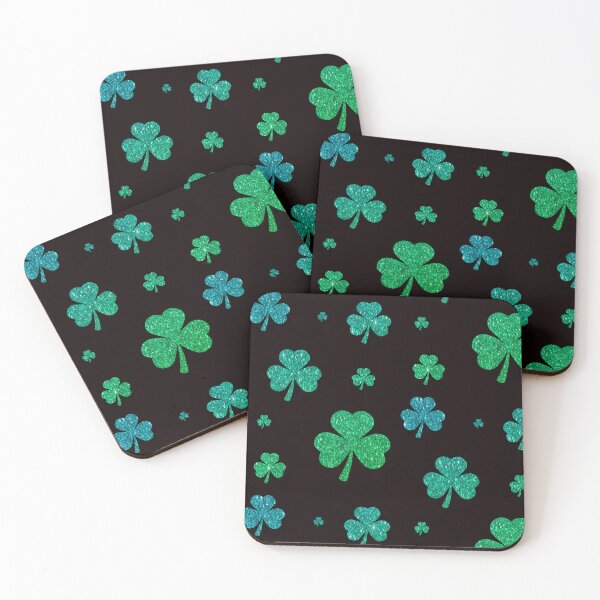 Item preview, St Patricks Day, Ombre Green 3 Leaf Faux Glitter Clovers designed and sold by Felicity-K.