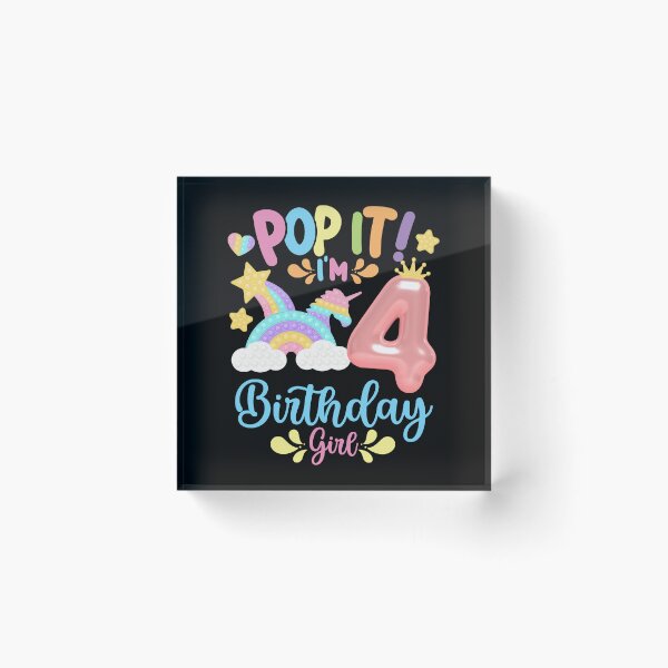 Item preview, Pop it Birthday Girl - Pop It I'm 4th Year old Birthday Girl Pop it Party Theme designed and sold by ohmier.