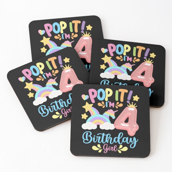 Item preview, Pop it Birthday Girl - Pop It I'm 4th Year old Birthday Girl Pop it Party Theme designed and sold by ohmier.