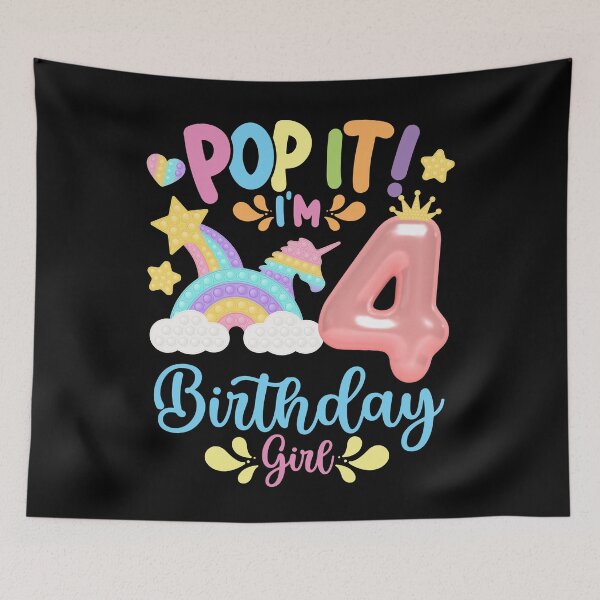 Item preview, Pop it Birthday Girl - Pop It I'm 4th Year old Birthday Girl Pop it Party Theme designed and sold by ohmier.