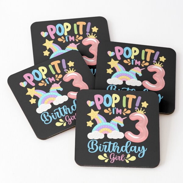 Item preview, Pop it Birthday Girl - Pop It I'm 3rd Year old Birthday Girl Pop it Party Theme designed and sold by ohmier.