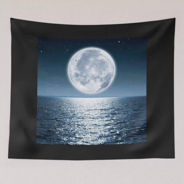 Item preview, Moon at Night over the Ocean, lunar collector designed and sold by LGMmugsdesign.