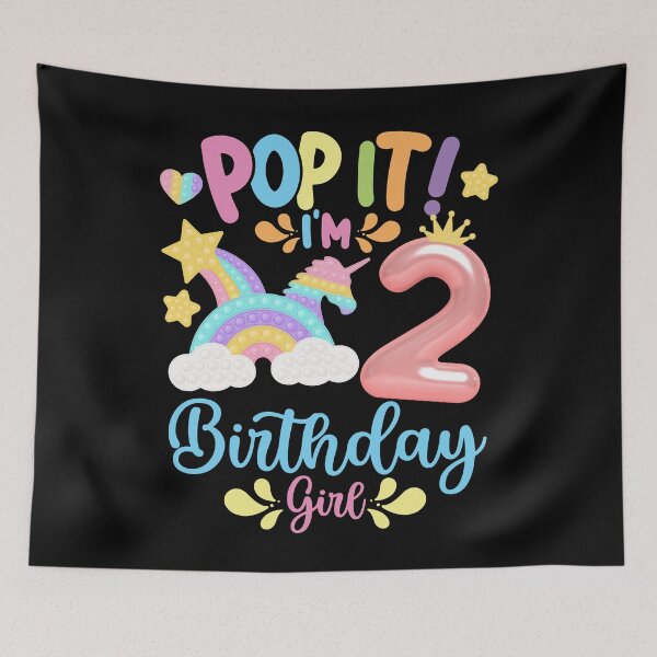 Item preview, Pop it Birthday Girl - Pop It I'm 2nd Year old Birthday Girl Pop it Party Theme designed and sold by ohmier.
