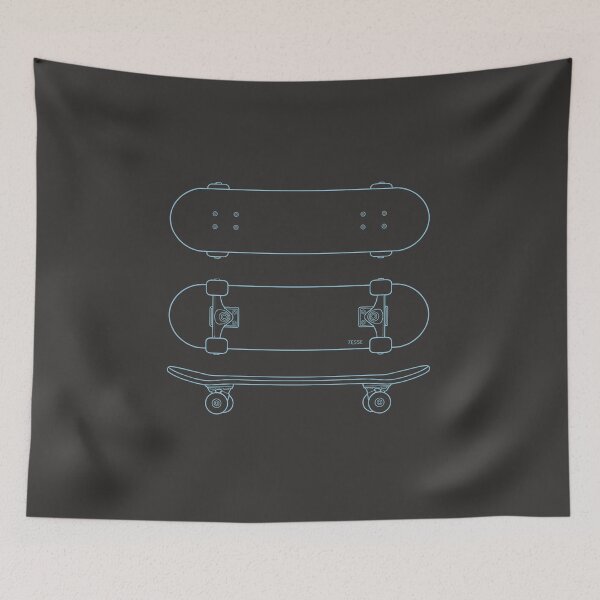 Item preview, Skateboard (blue lines) designed and sold by 73553.