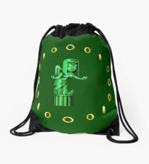 Sonic CD Angel Statue Drawstring Bag
