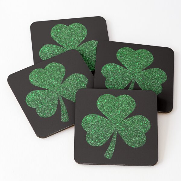 Item preview, St Patricks Day, Deep Green Faux Glitter 3 Leaf Clover designed and sold by Felicity-K.