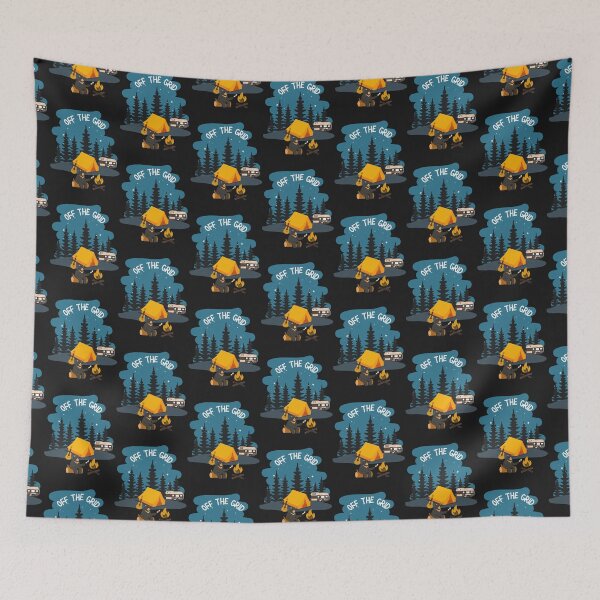 Item preview, Off the Grid Bear Camping - Introvert - Funny Camping Merch designed and sold by Pawfect-Purr.