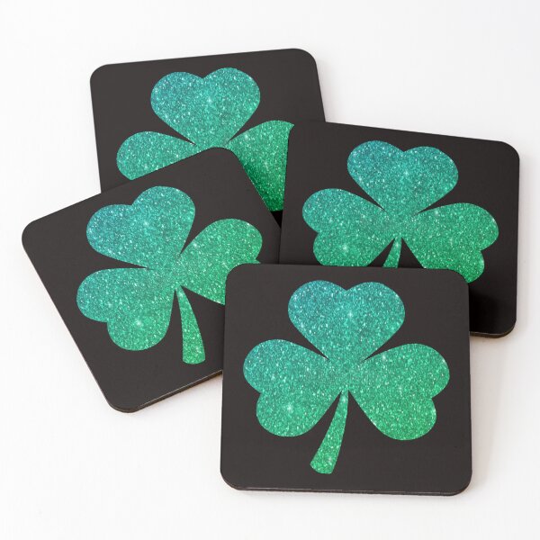Item preview, St Patricks Day, Ombre Green Faux Glitter 3 Leaf Clover designed and sold by Felicity-K.