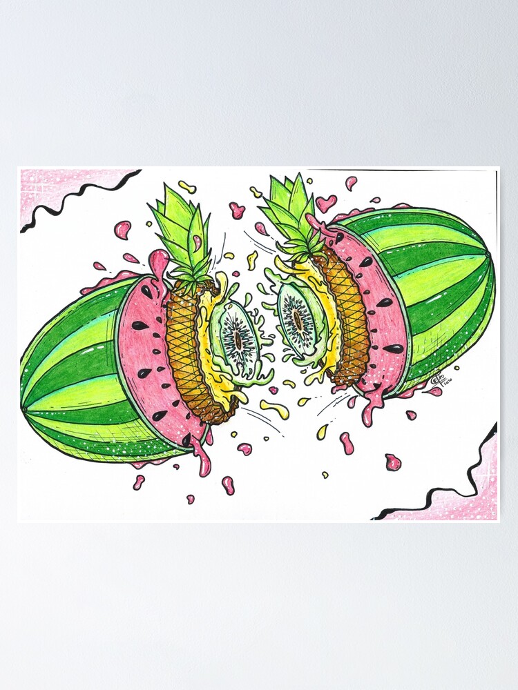 "FRUIT ART" Poster for Sale by EsleiderArt Redbubble