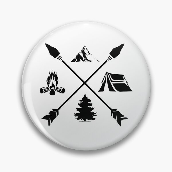 Item preview, Hiking Camping Crossed Arrows Distressed designed and sold by RoguePixel.