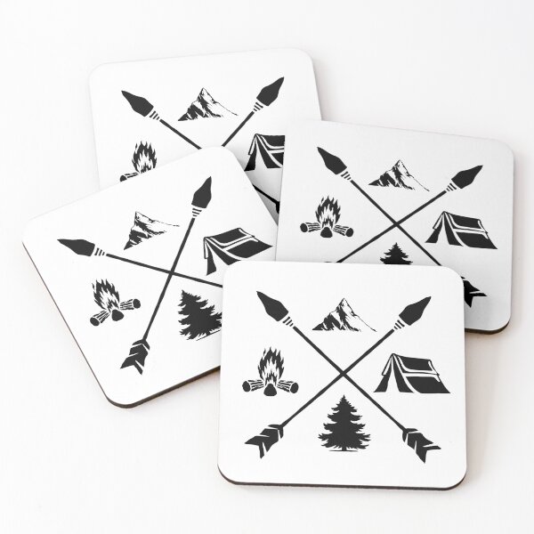 Item preview, Hiking Camping Crossed Arrows Distressed designed and sold by RoguePixel.