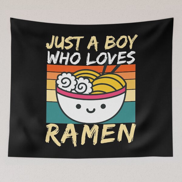 Item preview, Just a boy who loves ramen japenese food kawaii retro designed and sold by LittleArij.