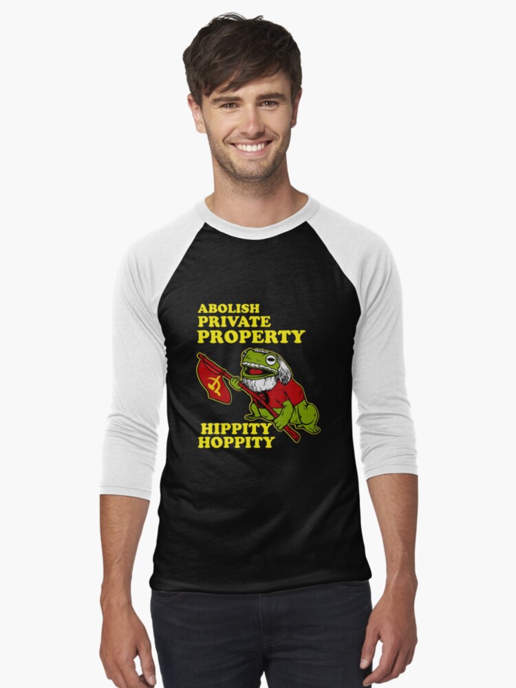 Imagen 1 de 3, Camiseta ¾ estilo béisbol con la obra Hippity Hoppity Abolir, diseñada y vendida por Ratangedi.