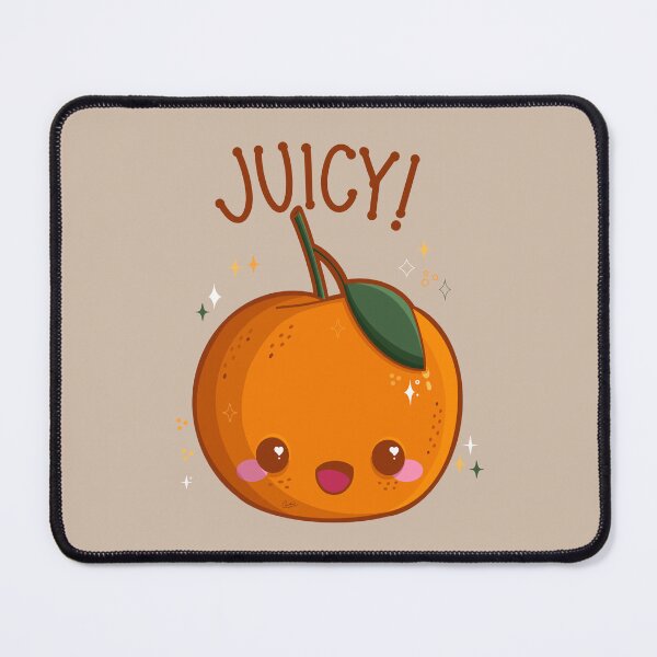 Item preview, “Juicy!” Cute Happy Orange Tangerine Fruit designed and sold by Cyndi Carlson Draws.