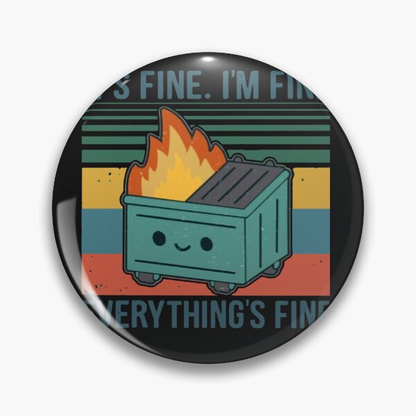 Item preview, Retro Dumpster Fire It’s Fine I’m Fine Everything’s Fine Classic T-Shirt designed and sold by SebastianHertam.