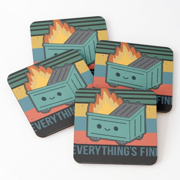Item preview, Retro Dumpster Fire It’s Fine I’m Fine Everything’s Fine Classic T-Shirt designed and sold by SebastianHertam.