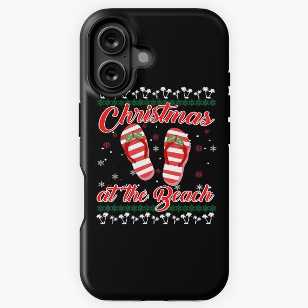 Vista previa del artículo con la obra «Divertidas chanclas navideñas en la playa», diseñado y vendido por denissebla.