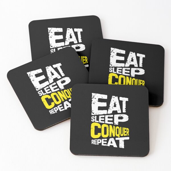 Item preview, eat sleep conquer repeat designed and sold by Grafik0.