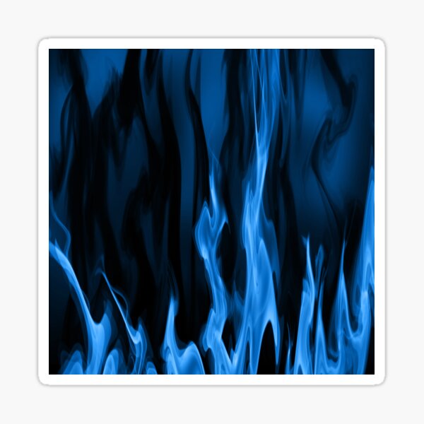 Blue Flames Sticker By Winkydoodle Redbubble