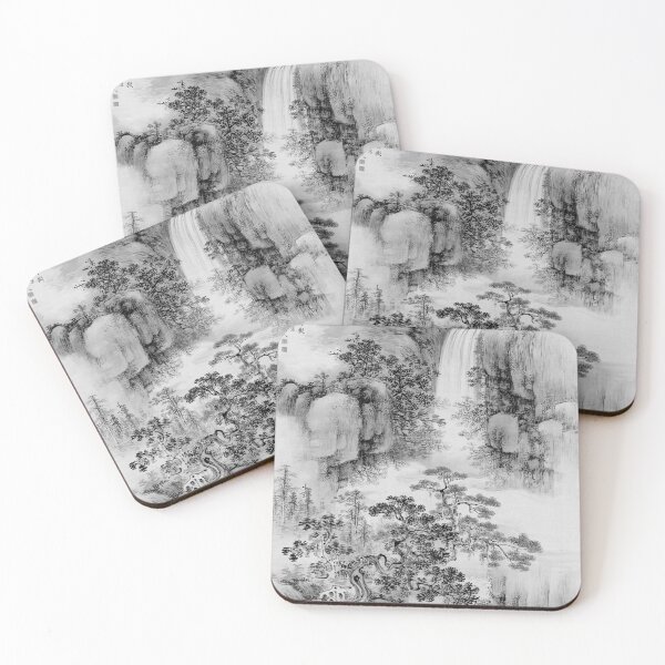 Item preview, Landscape with Waterfall | 1841 | Nakabayashi Chikutō | Japanese |  designed and sold by Atomiccat.