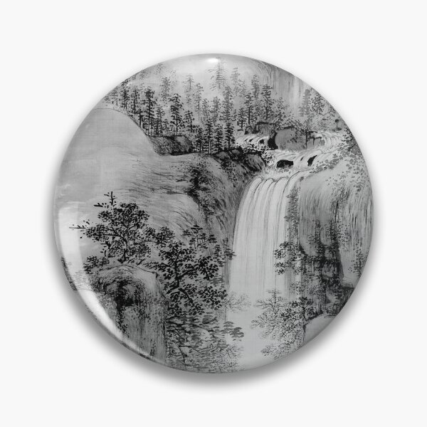 Item preview, Landscape with Waterfall | 1841 | Nakabayashi Chikutō | Japanese |  designed and sold by Atomiccat.