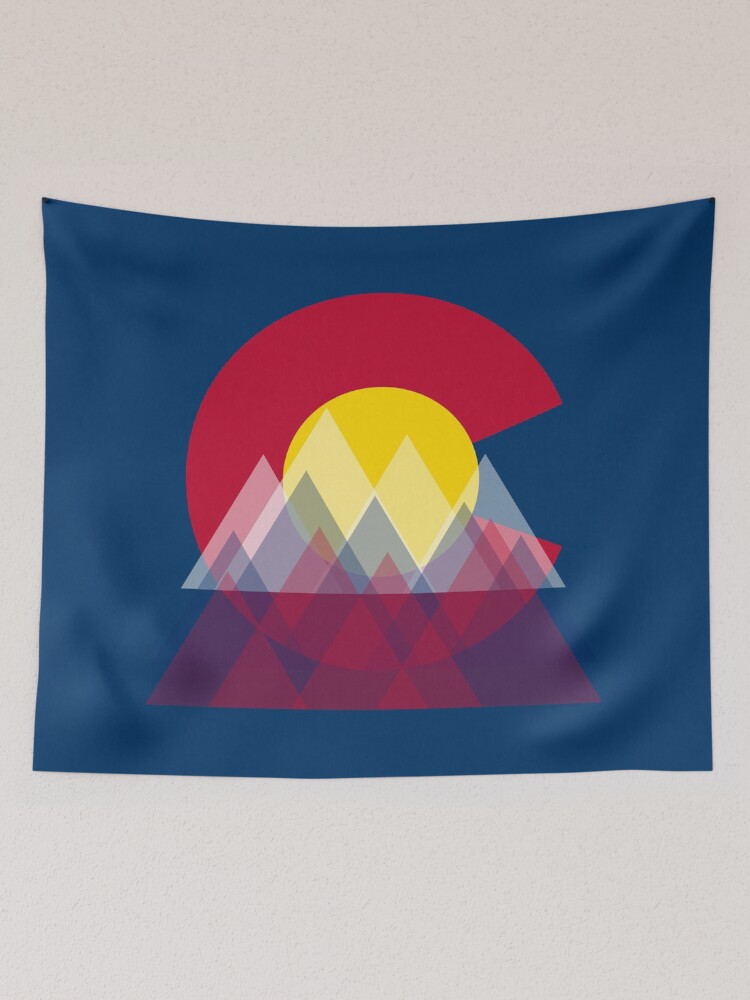 Alternate view of Colorado Rocky Mountain Range Tapestry