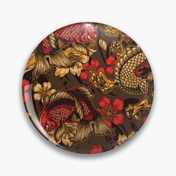 Item preview, Japanese Koi, Dragon, Flowers And Cobra designed and sold by Vector Scout Lab.