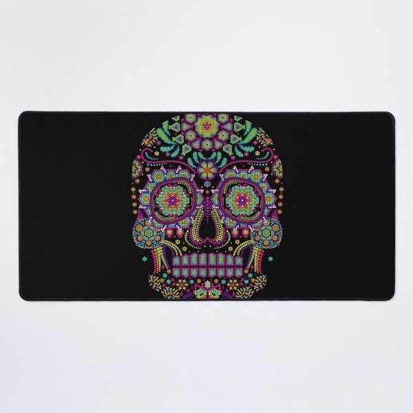 Item preview, skull mask aztec huichol art designed and sold by cat poe.