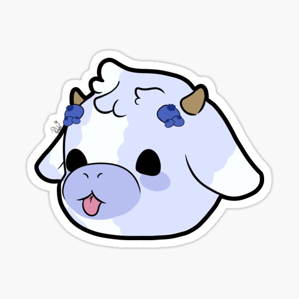 Miracle Valentine on X: Cute Blueberry Milk Cow Please check my merch  store to see more cute artworks of mine * Redbubble:   * Teepublic:  #redbubble  #teepublic #fineartamerica #cow #milkcow #cutecow #