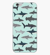 Sharks, illustration, art print ,ocean life,sea life ,animal ,marine biologist ,kids ,boys, gender neutral ,educational ,Andrea Lauren , shark week, shark, great white shark, iPhone Case