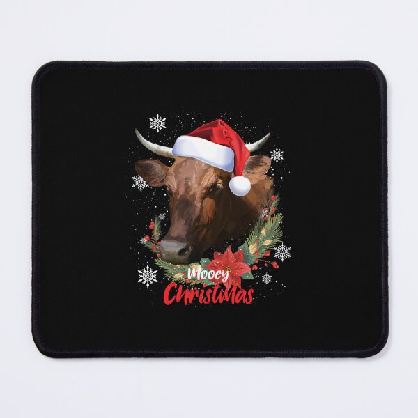 Item preview, Serious BrownCow Face Flowers Christmas Santa Hat designed and sold by Barnissim.
