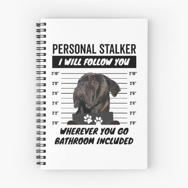 Item preview, Personal Stalker Dog – Natural Ears Black Cane Corso designed and sold by More Cute Dogs.