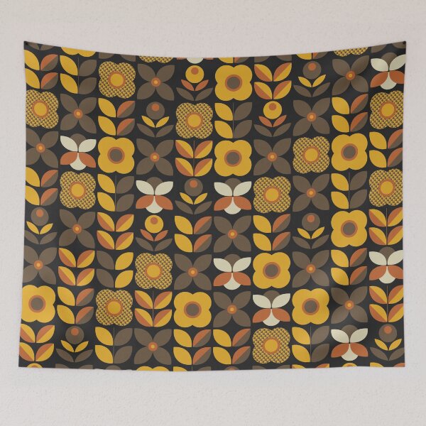 Item preview, Blomma, 1970s Groovy Retro Flower Pattern - Retro Styles designed and sold by BesanoStyle.